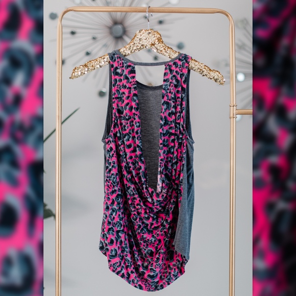 Juicy Couture Pink Gray Leopard Print Tank - Picture 3 of 3